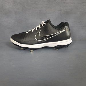 Nike Alpha Huarache 3 Varsity Low Metal Baseball Cleats Black White